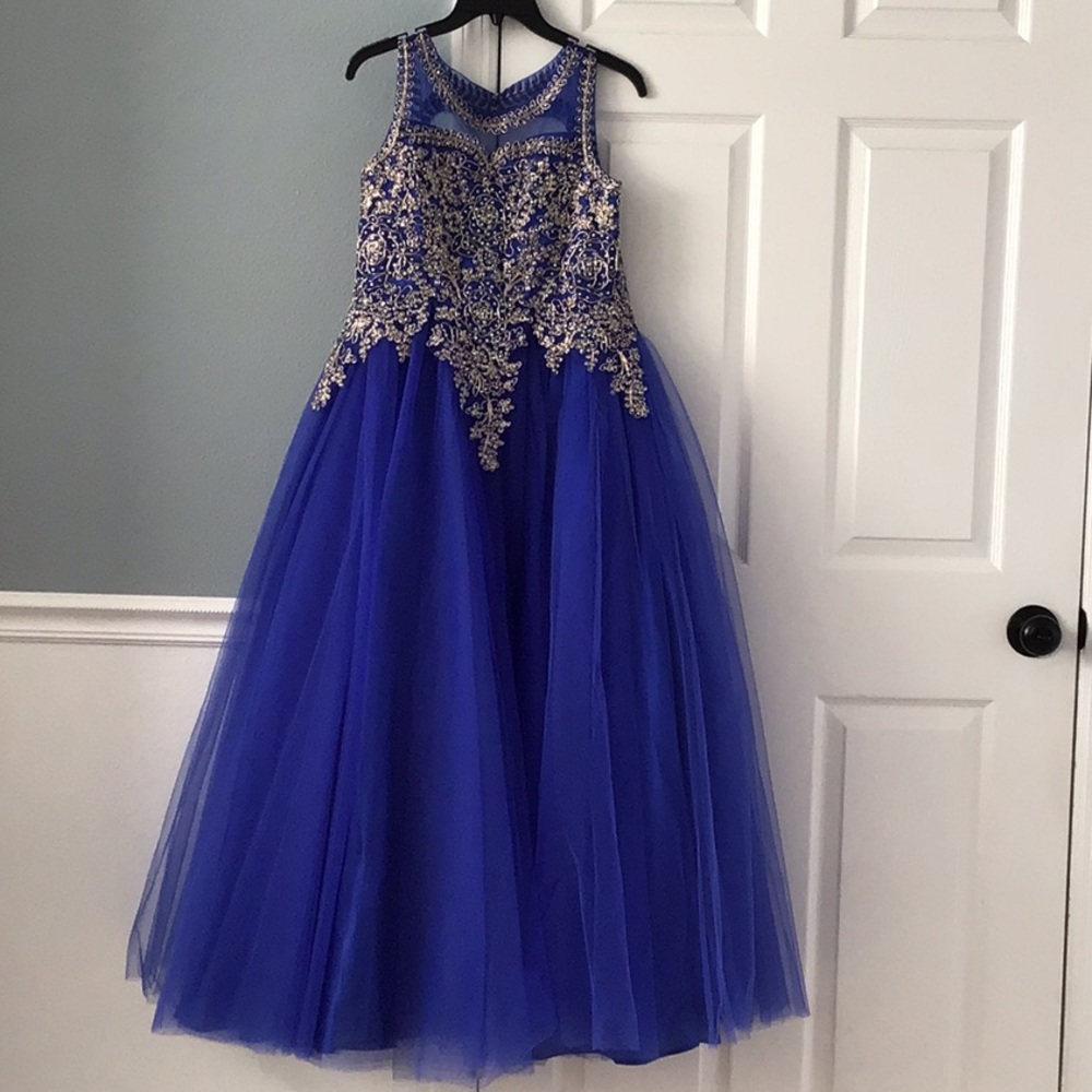 Pageant Dress For Girl Size 14 - Royal Blue
